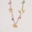 fashion butterfly necklace 18k zircon titanium steel necklacepicture9