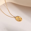 fashion geometric necklace 18k zircon titanium steel necklacepicture7