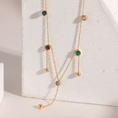 fashion necklace color zirconium sweater chain titanium steel collarbone chainpicture7