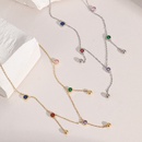 fashion necklace color zirconium sweater chain titanium steel collarbone chainpicture8