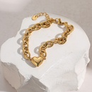 heart shaped female fashion 18K copper bracelet metal jewelrypicture7