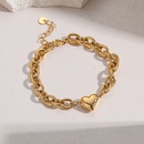 heart shaped female fashion 18K copper bracelet metal jewelrypicture8