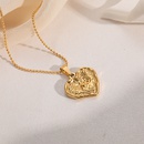 fashion heartshaped necklace irregular stainless steel clavicle chainpicture6