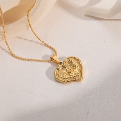 fashion heart-shaped necklace irregular stainless steel clavicle chain