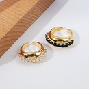 Pearl ring female fashion copper index finger adjustable open ringpicture9