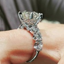 Nuevo y creativo anillo de circn blanco tridimensional con incrustaciones de cobre simple joyera de bodapicture8