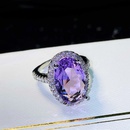 fashion imitation amethyst copper microencrusted large zircon ring femalepicture10