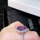 fashion imitation amethyst copper microencrusted large zircon ring femalepicture11
