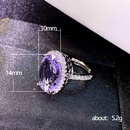 fashion imitation amethyst copper microencrusted large zircon ring femalepicture12