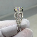 new classic fourclaw full diamond copper zircon proposal wedding ringpicture10