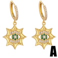 Fashion pentagram female retro copper earringspicture10