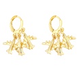 Fashion metal cross star copper airplane earringspicture10