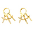 Fashion metal cross star copper airplane earringspicture11