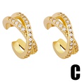 simple copper microinlaid zircon fashion simple ear clips wholesalepicture11