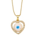 fashion pendant geometric heart shaped zircon inlaid devils eye copper necklacepicture12