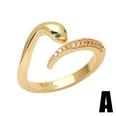 fashion snakeshaped open ring creative cute color drip oil copper ring femalepicture9