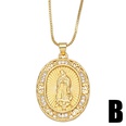 fashion zircon Virgin Mary peace dove pendant copper collarbone chain wholesalepicture11