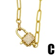 retro choker heart shaped lock thick chain copper clavicle chain wholesalepicture10