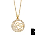 fashion zirconencrusted letter MOM heart pendant copper necklace wholesalepicture11