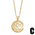 fashion zirconencrusted letter MOM heart pendant copper necklace wholesalepicture12