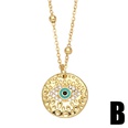 fashion hollow color dripping oil devils eye copper necklace wholesalepicture12