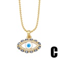 fashion hollow color dripping oil devils eye copper necklace wholesalepicture13