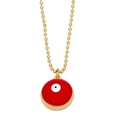 creative contrast color round devils eye bell copper necklace wholesalepicture12