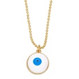 creative contrast color round devils eye bell copper necklace wholesalepicture16