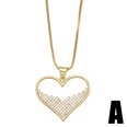cute animal bear heart shaped inlaid zircon pendant copper necklace wholesalepicture11