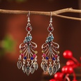 Fashion new long tassel leaf female exaggerated fashion alloy earrings bridal wholesalepicture16