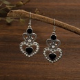 Fashion new heartshaped full diamond creative retro alloy earrings jewelry wholesalepicture13
