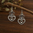 Fashion new heartshaped full diamond creative retro alloy earrings jewelry wholesalepicture15