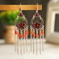Fashion new retro round diamond flower long chain palace alloy earringspicture13