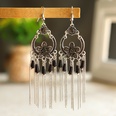 Fashion new retro round diamond flower long chain palace alloy earringspicture14