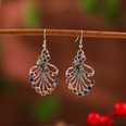 Fashion long fanshaped diamond texture wholesale retro earrings alloypicture14