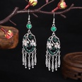 Imitation Miao silver ornaments long tassel geometric hollow flower earrings alloypicture14