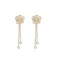 retro diamond black camellia earrings fashion alloy earringspicture12