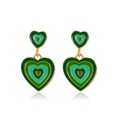 fashion color matching heart shaped oil dripping alloy drop earrings wholesalepicture13