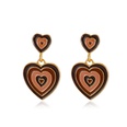 fashion color matching heart shaped oil dripping alloy drop earrings wholesalepicture14