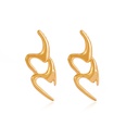 retro letter S exaggerated note female metal irregular alloy earringspicture11