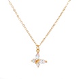 fashion transparent rhinestone butterfly singlelayer copper necklace wholesalepicture11