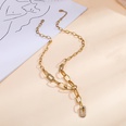 fashion zirconstudded stainless steel inlaid zircon stitching necklacepicture6