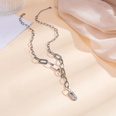 fashion zirconstudded stainless steel inlaid zircon stitching necklacepicture7