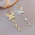 fashion rhinestone pearl butterfly earrings retro alloy earringspicture12