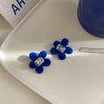 fashion Klein blue portrait flower geometric alloy earringspicture14