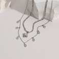 fashion necklace doublelayer zircon titanium steel 18k necklacepicture12