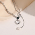 fashion heartshaped pendant necklace sweater chain titanium steel necklacepicture13