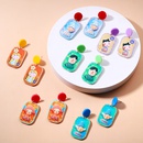 Fashion creative cartoon puppet girly print clown relief resin earringspicture7