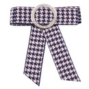 simple striped fabric bow brooch British style student shirt collar pinpicture2
