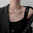retro inlaid pearl chain irregular simple titanium steel collarbone chainpicture8